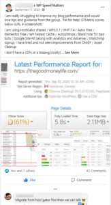 hostgator slow facebook