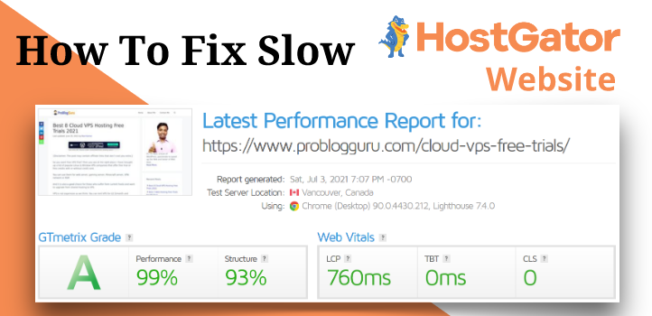 how to fix slow Hostgator site