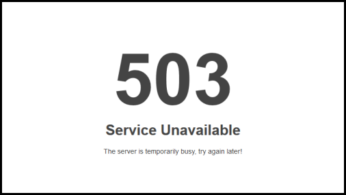 503 godaddy error