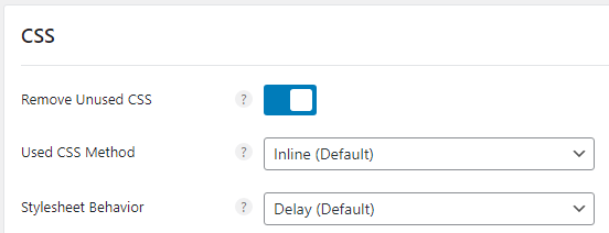 perfmatters unused css