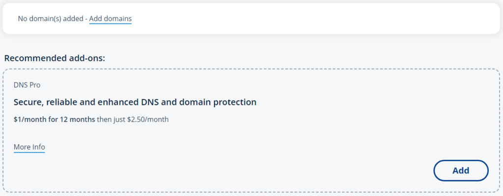 add domains and dns pro