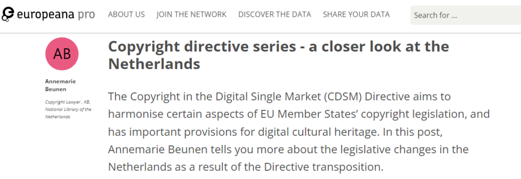 dutch copyright law