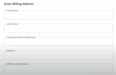 enter billing address