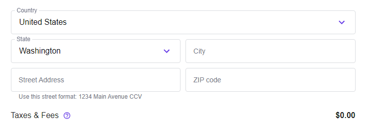 Billing address