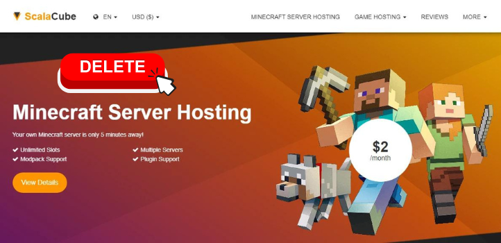 delete scalcube account