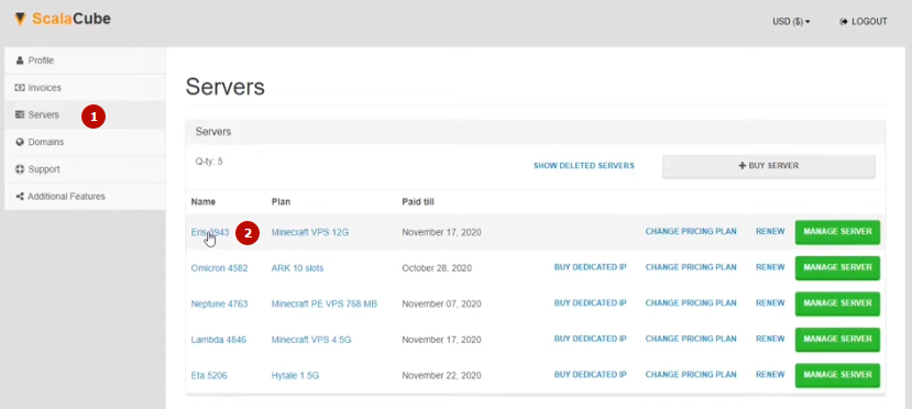 scalacube servers