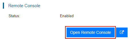 open remote console linux